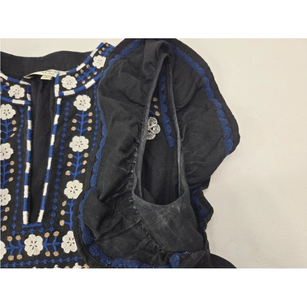 Sea New York  Shaina Embroidery Flutter Sleeve Dress in Navy Size S Deodorant - Picture 4 of 9